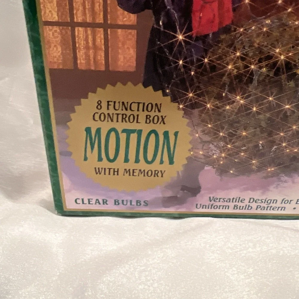 Vintage - Mesh Motion Lights Clear Bulb 8 Function Christmas Lights‎ 150 Lights